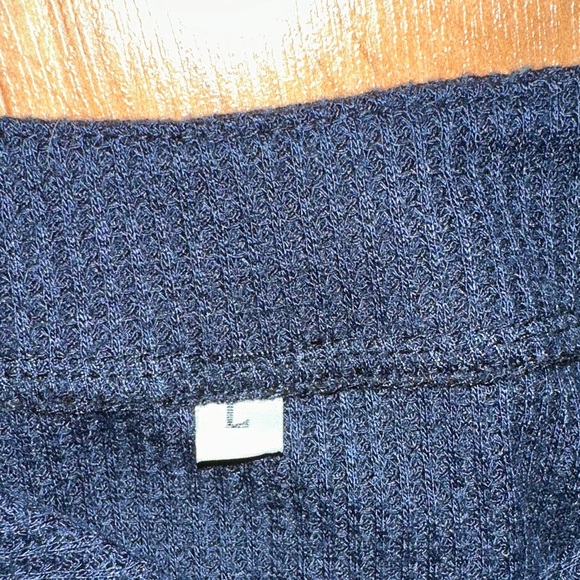 Navy Blue Knit Pajama Matching Set - Picture 2 of 11